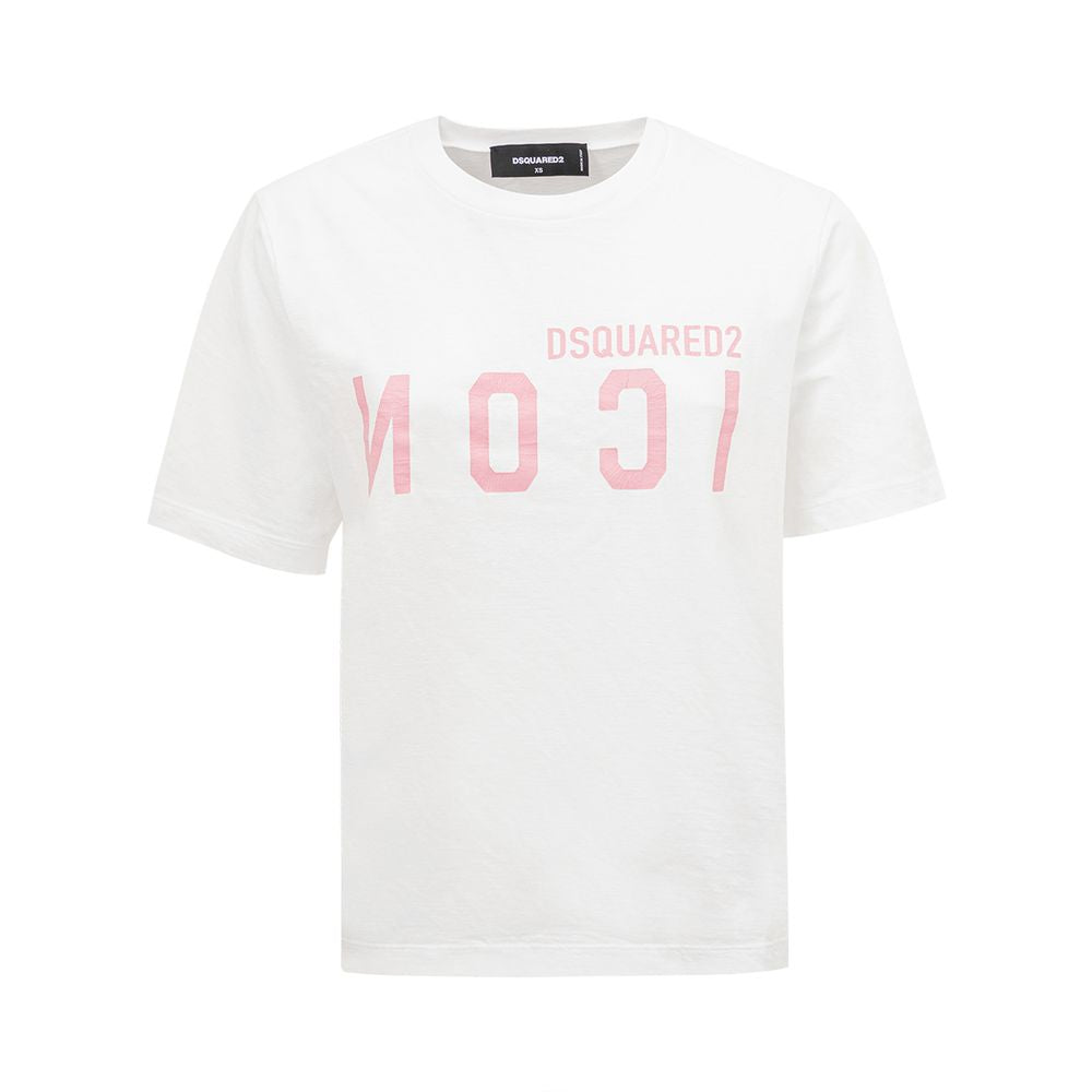 Dsquared² Stil sahibi kadınlar için şık beyaz pamuklu tişört